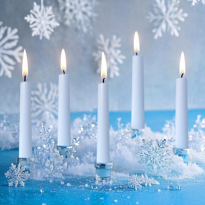 Sihuida 12-Pack Pale Blue Taper Candles, 10 Inch Unscented Dripless Candlesticks, Long-Lasting Burn Time of 6-7 Hours, Perfect for Home Décor Weddings Babyshower and Events - Image 3